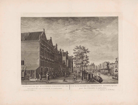 View of the former buildings of the Roman Catholic Maagdenhuis in Amsterdam, Hermanus Petrus Schouten (possibly), 1805 Canvas Print