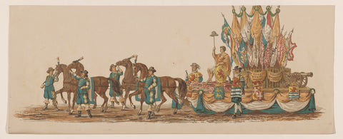 Third group in Delft procession of 1862, Willem Bernardus IJzerdraat, 1862 Canvas Print