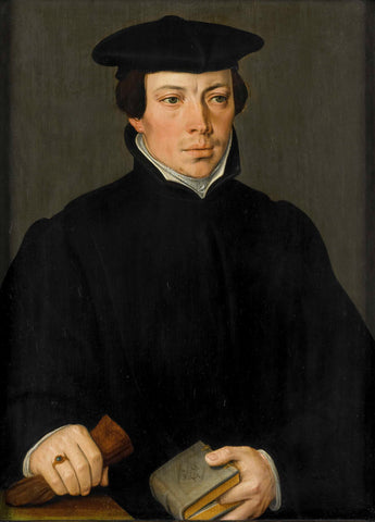 Portrait of a Young Minister, Pieter Pourbus, c. 1535 - 1584 Canvas Print