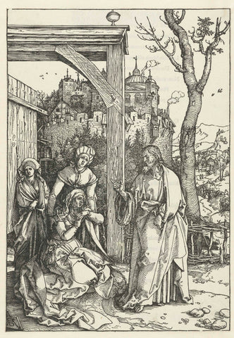 Christ says goodbye to Mary, Albrecht Dürer, 1511 Canvas Print