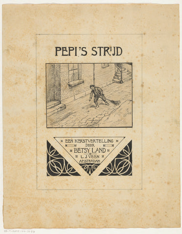 Band design for: Betsy Land, Pepi's fight. A Christmas story, 1907, anonymous, in or before 1907 Canvas Print