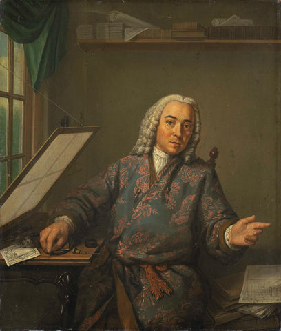 Portrait of the Engraver Jan Casper Philips, Tibout Regters, 1747 Canvas Print