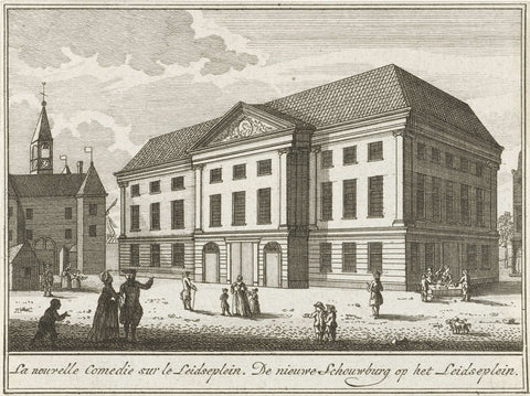 Nieuwe Schouwburg op het Leidseplein te Amsterdam, 1774, anonymous, 1774 Canvas Print