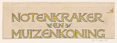 Design for a title page for: E.T.A. Hoffmann, Nutcracker and mouse king, 1898, Willem Wenckebach, 1898 Canvas Print