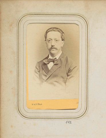 Portrait of a Man with a Mustache, referred to as Chandon, Woodbury & Page, 1871 Canvas Print