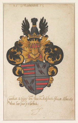 Coat of arms of Charles, Duke of Aarschot, Prince of Chimay, Duke of Croij, anonymous, 1570 - c. 1612 Canvas Print