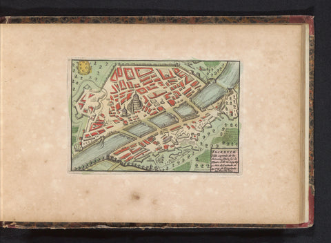 Map of Florence, anonymous, 1735 Canvas Print