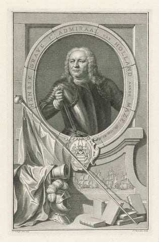 Portret van Hendrik Grave, Jacob Houbraken, 1749 - 1780 Canvas Print