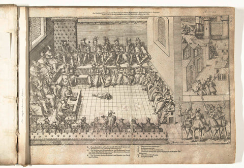 Bijeenkomst van koning Hendrik II met het parlement bij de augustijnen, 1559, Jean Perrissin, 1570 Canvas Print