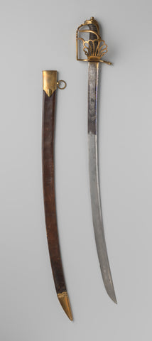 Sabre with sheath of a Frenchman killed at Castricum in 1799, anonymous, before 1799 Canvas Print