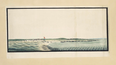 The postmaster’s house on Robben Island, seen from the sea, Robert Jacob Gordon (attributed to), c. 1777 Canvas Print