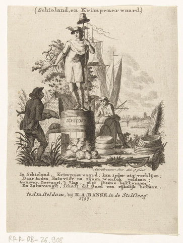 Allegory on Schieland and Krimpenerwaard, Anna Catharina Brouwer, 1797 Canvas Print