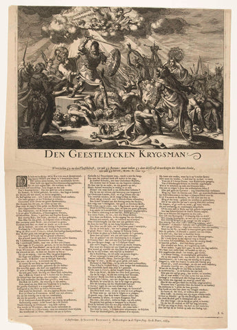 The Christian Knight, 1689, Jan Luyken, 1689 Canvas Print