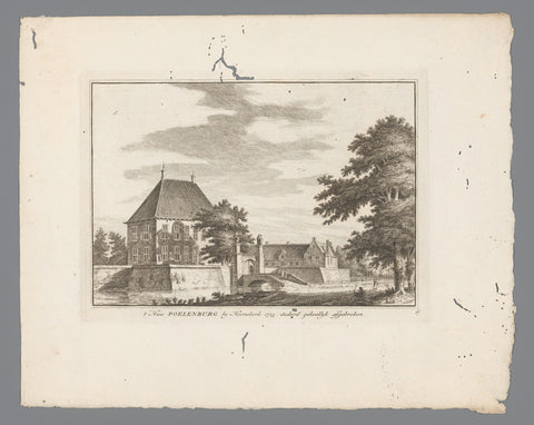 View of the House Poelenburg near Heemskerk, 1725, Hendrik Spilman (attributed to), 1739 Canvas Print