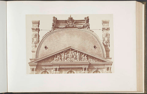 Dak en zolderverdieping van het Pavillon Richelieu in het Palais du Louvre, Édouard Denis Baldus, c. 1857 Canvas Print