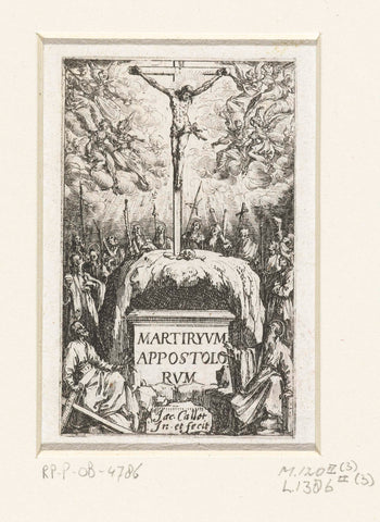 Title print for the print series 'The little apostles' (The martyrdom of the apostles), Jacques Callot, 1632 - 1634 Canvas Print