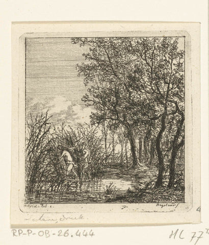Pan en Syrinx, Ernst Willem Jan Bagelaar, 1798 - 1837 Canvas Print