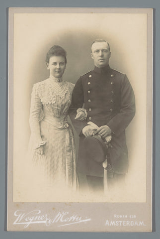 Engagement portrait of Queen Wilhelmina and Prince Hendrik, Wegner &Mottu, 1900 Canvas Print