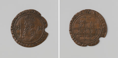 Inauguration of Charles as Lord of the Netherlands, calculation medal of the steward, anonymous, 1515 Canvas Print