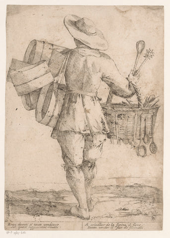 Kitchen Utensils Seller, Giuseppe Maria Mitelli, 1660 Canvas Print