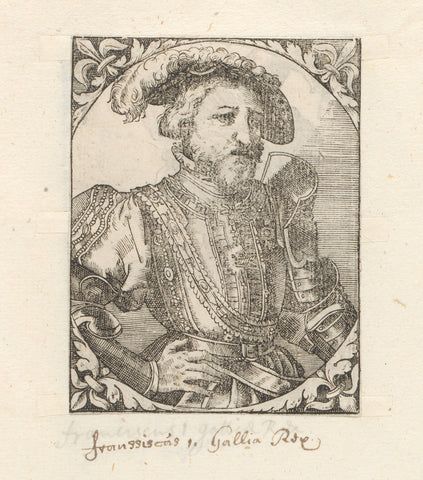 Portrait of Francis I of Valois-Angoulême, King of France, anonymous, 1549 - 1575 Canvas Print