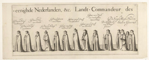 Funeral procession of William Frederick, Count of Nassau-Dietz (sheet 13), 1665, Michel Noé, 1666 Canvas Print