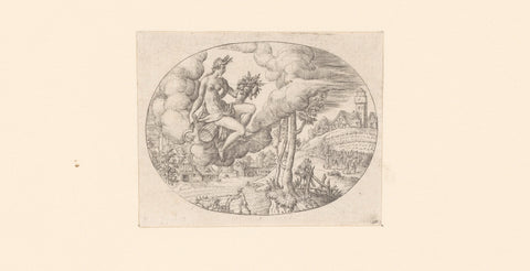 Earth, Etienne Delaune, 1573 - 1580 Canvas Print