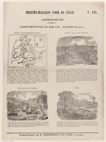 Great Britain and Ireland. 28,000,000 residents, Dirk Noothoven of Goor, 1850 - 1881 Canvas Print