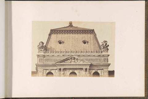 Roof and attic floor of the Bibliothèque Impériale in the Palais du Louvre, Édouard Denis Baldus, c. 1857 Canvas Print