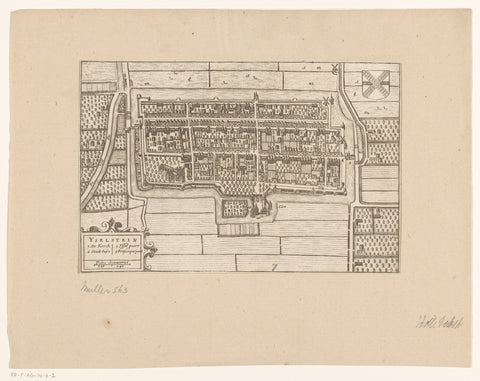 Map of IJsselstein, anonymous, 1652 Canvas Print