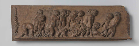 Frieze from the left side of an oak mantelpiece, anonymous, c. 1650 Canvas Print