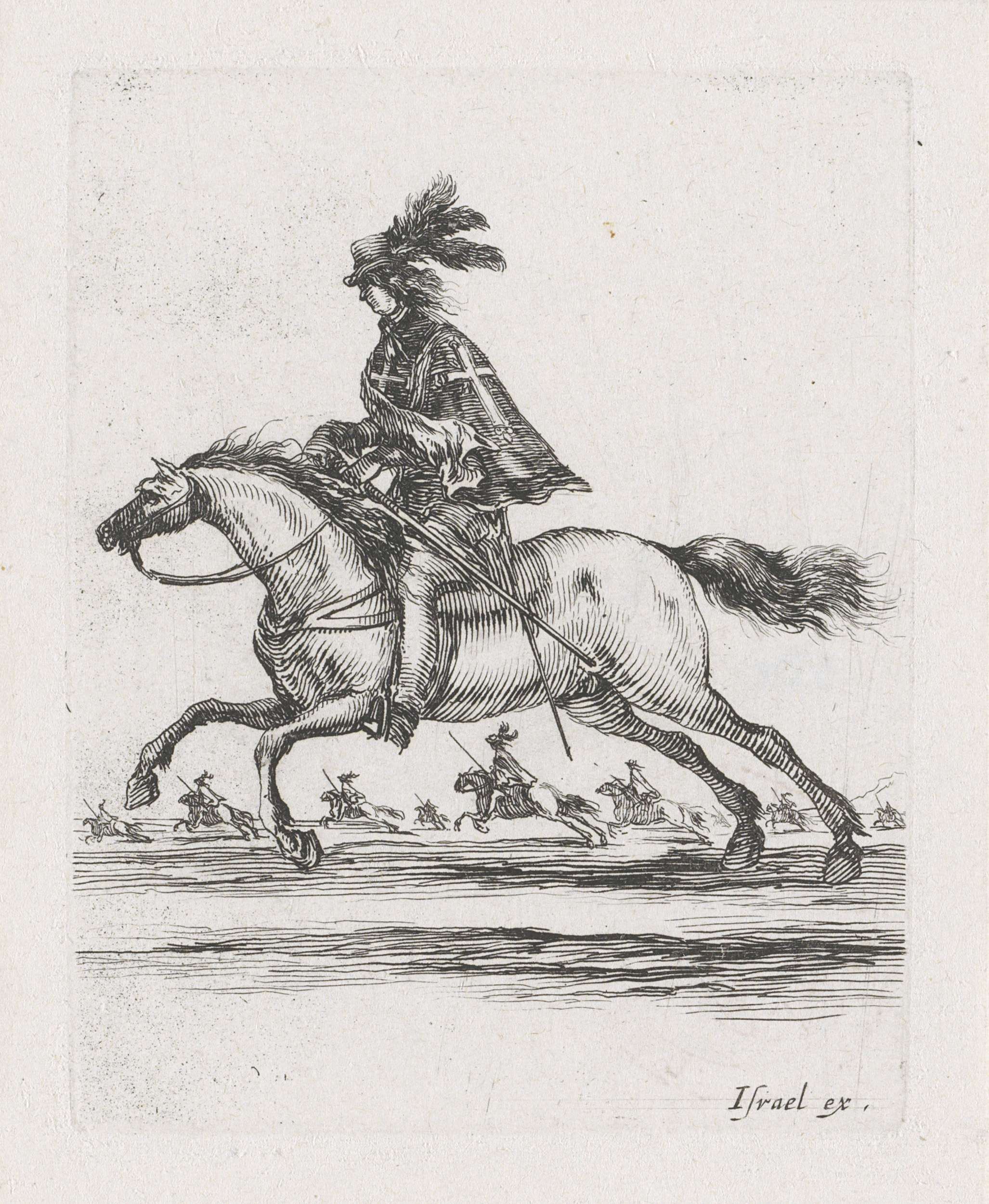 Musketeer on horseback in a landscape with mor | CanvasPrints.com