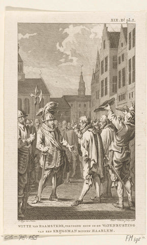 Witte van Haemstede in Haarlem, 1304, Reinier Vinkeles (I), 1788 Canvas Print