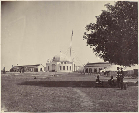 Exhibition buildings in Jabalpur, Samuel Bourne (attributed to), 1867 Canvas Print