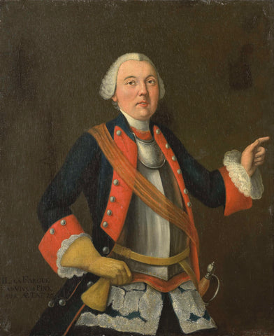 Jan Hendrik van Rijswijk (b 1717), Isaac Lodewijk la Fargue van Nieuwland, 1754 Canvas Print