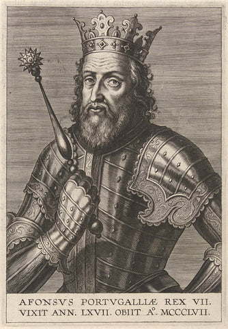 Portrait of King Alfonso IV of Portugal, Cornelis Galle (I), in or after 1621 Canvas Print