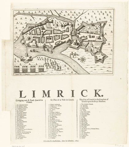 Siege of Limerick, 1690, anonymous, 1690 Canvas Print