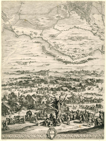 Siege of Breda, 27 August 1624-5 June 1625 (part middle below), Jacques Callot, 1628 Canvas Print