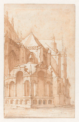 Beckeneelhuisje at the Nieuwe Kerk in Amsterdam, Jan de Bisschop, 1648 Canvas Print