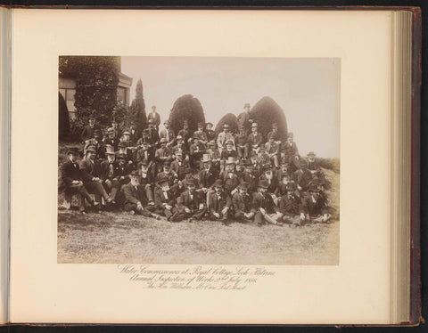 Water Commissioners at Royal Cottage, Loch Katrine, annual inspection of works 2nd July, 1886. The Hon. William McOnie, Lord Provost, T. & R. Annan & Sons, 1886 Canvas Print