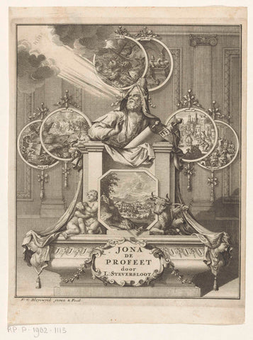 Prophet Jonah, François van Bleyswijck, 1730 Canvas Print