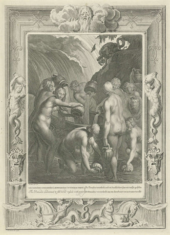 The Danaids, Bernard Picart, 1730 Canvas Print