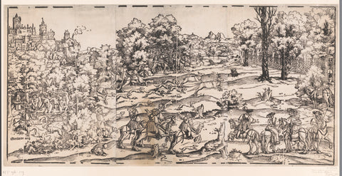 Diana en Actaeon, anonymous, Georg Pencz, c. 1530 Canvas Print