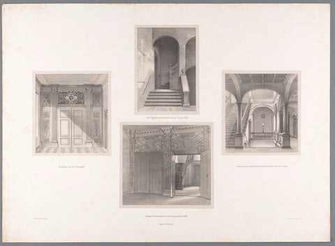 View of various doors and portals on the Binnenhof, Stortenbeker & Heijligers, 1879 Canvas Print