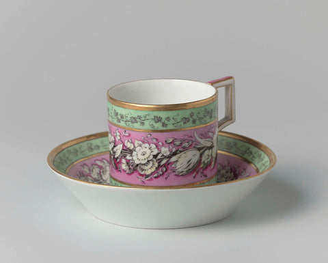 Cup and saucer, Royal Porcelain Manufactory, c. 1790 - c. 1805 Canvas Print