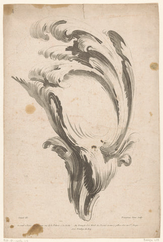 Rocaille cartouche, Gilles Demarteau, 1761 - 1769 Canvas Print