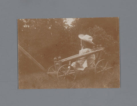 Portrait of an unknown girl in a cart, Johannes Diderik van der Waals (1873-1971) (attributed to), 1904 Canvas Print