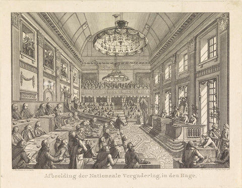 First National Assembly in The Hague, 1796, Reinier Vinkeles (I), 1796 Canvas Print