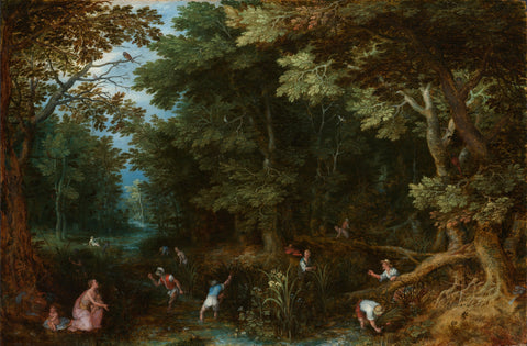 Latona and the Lycian Peasants, Jan Brueghel (I), c. 1605 Canvas Print