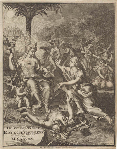 Titelpagina voor: M. Gargon, De eenige troost, 1713, Jan van Vianen, 1713 Canvas Print